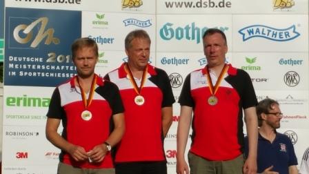 Mannschaft 60 liegend mit Sven Martini, Michael Wischnewsky und Olaf Heß